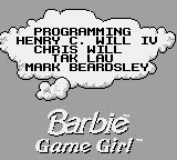 Barbie - Game Girl Title Screen